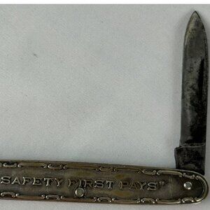 Vintage Robeson 2 Blade Safety Award Pocket Knife WL Smedley Safety First Pays